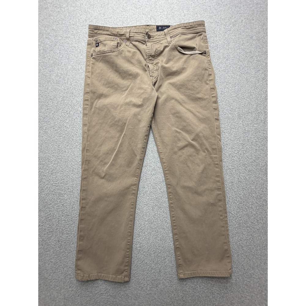 AG Adriano Goldschmied Jeans Mens 34x34 Actual 34x28 Beige Everett Slim Chino